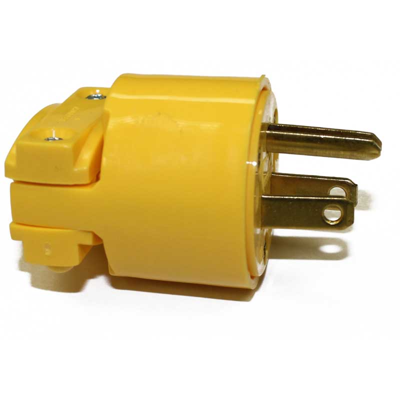 Plug, Yellow Male 3-Wire Vinyl Hospital Grade Part Number: 4867-BOX for Fitall