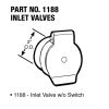 VALVE, 1 19/32" UTILITY  W/SWTCH Part Number: 1188-S for HP Products