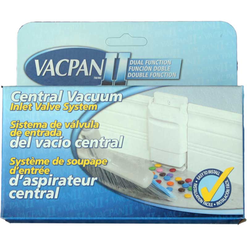 VacPan II, White Baseboard Mount Part Number: VCPW02-BM for Built-In