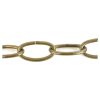 1/8in Steel Oval Lamp Chain Antique Brass Finish - Sold by the Foot