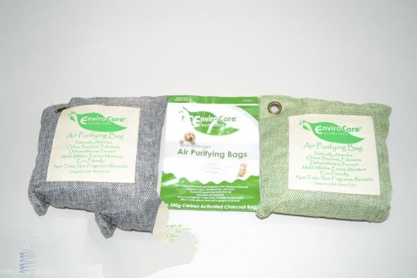 Air Purifying Bag - 2Pk-Envirocare - Carbon Charcoal
Activated - Absorbs Odors - Mold - Mildew & Bacteria For: fit all, residential