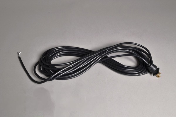 Cord Reel Cord-30Ft - 2 Wire W/Terminals - Black - Soft For: fit all, residential