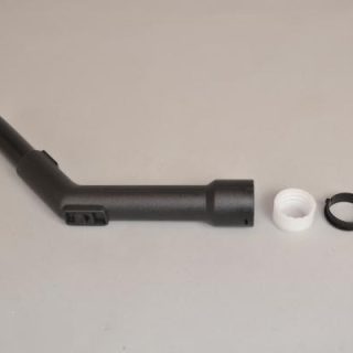 Curved Hose End-1 1/4'' W/Repair Kit/Black For: fit all, residential