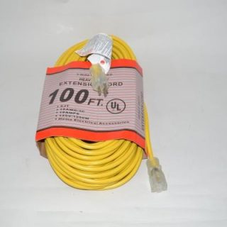Extension Cord-100Ft - 16/3 - Commercial - Yellow
Lighted Ends For: fit all, commercial
