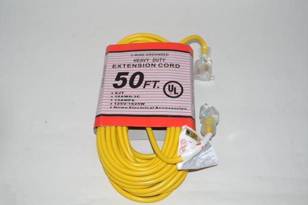 Extension Cord-50Ft - 16/3 - Commercial - Yellow
Lighted Ends For: titan