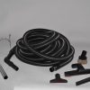 Garage Kit-Titan T3 - 50' Black Hose - W/Deluxe Tools For: fit all, central vac