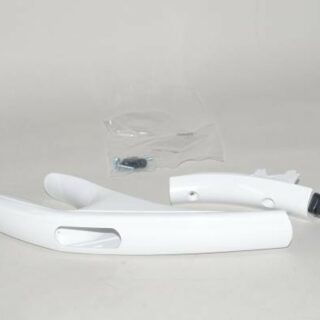 Handle Grip, complete (2 pcs.), with grommet, clamp, and screws, for FELIX Ice Blue and White (arctic white) Sebo vacuum cleaner repair part