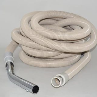Hose Complete-30Ft - White - Central Vac - W/Button For: fit all, central vac