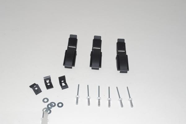 Latch Kit-Proteam Linevacer - 3 Latches W/3 Locks -
6 Fastening Rivets - 6 Washers For: proteam