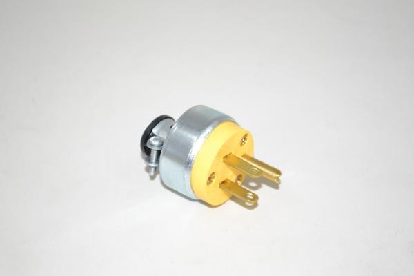 Male Plug-3 Prong - Cooper - Yellow Armored - Commercial For: fit all, commercial