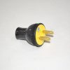 Male Plug-Round-(Spring Action)-Black For: fit all, residential