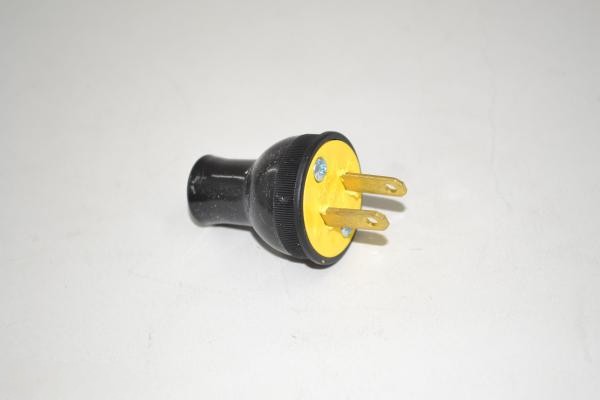 Male Plug-Round-(Spring Action)-Black For: fit all, residential