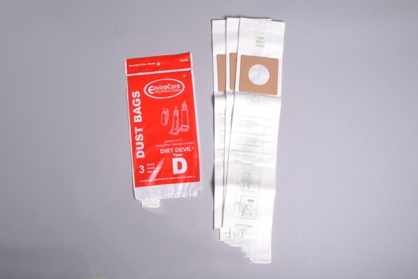 Paper Bags-Dirt Devil - D - 3Pk - Enviro - Upright
Replacement For: dirt devil