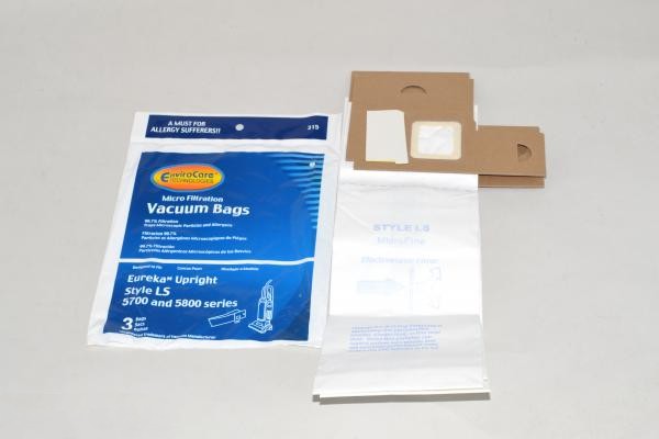 Paper Bags-Eureka - Ls - 3Pk - Upright - Micro
Envirocare - Repl For: eureka,sanitaire