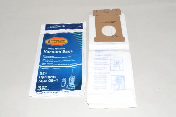 Paper Bags-Ge-1 - Walmart - 3Pk - Upright - Micro
Envirocare - Repl For: tennant