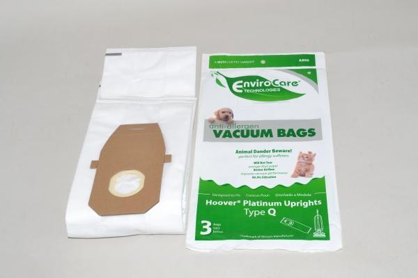 Paper Bags-Hoover - Q - 3Pk - Allergen - Envirocare For: envirocare
