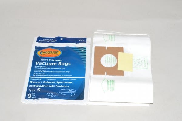 Paper Bags-Hoover - S - 9Pk - Canister - Micro
Envirocare - Repl For: envirocare