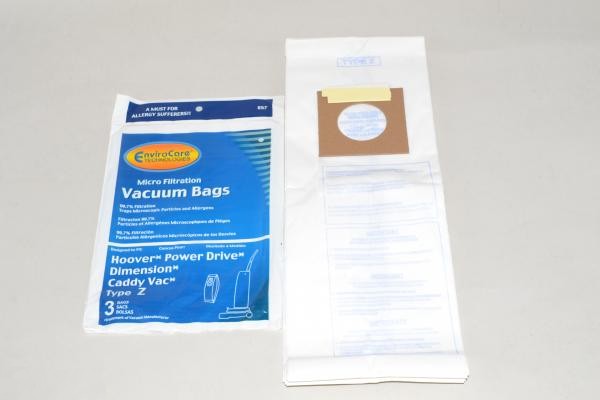 Paper Bags-Hoover - Z - 3Pk - Upright - Micro
Envirocare - Repl For: envirocare