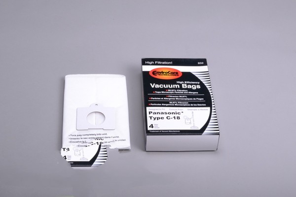 Paper Bags-Panasonic - C-18 - 4Pk - Allergen - Canister For: panasonic