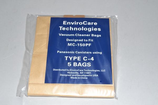 Paper Bags-Panasonic C-4 - Canister - 5Pk
Fits Model Mc-2730 - Mc2750 & Mc4850 For: panasonic