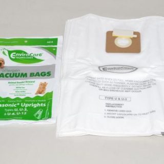 Paper Bags-Panasonic - U3 - U6 - 3Pk - Allergen - Envirocare For: panasonic