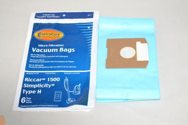 Paper Bags-Riccar - H - 6Pk - Simplicity - Envirocare
Alt Item Is For Cloth For: simplicity/riccar