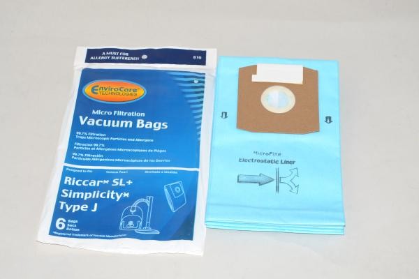 Paper Bags-Riccar - J - 6Pk - Simplicity - Envirocare For: simplicity/riccar