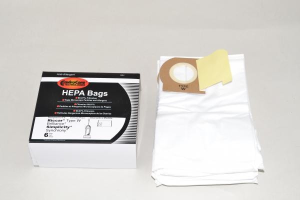 Paper Bags-Riccar - W - Brilliant - Simplicity - Synchrony
Style ''W'' - 6Pk - Filtrete Paper For: simplicity/riccar
