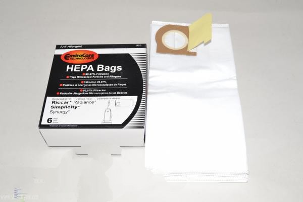 Paper Bags-Riccar - X - Radiance - Simplicity - Synergy
(6Pk) - Filtrete - Upright - Envirocare - Repl For: simplicity/riccar