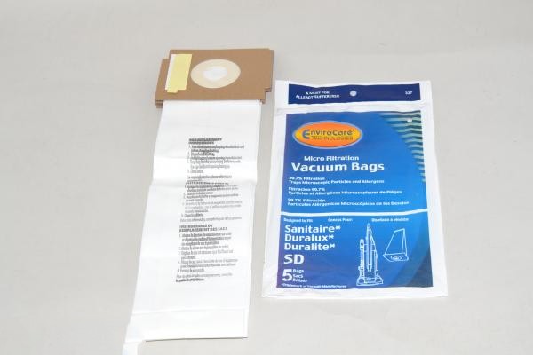 Paper Bags-Sanitaire - Sd - 5Pk - Duralux - Enviro - Repl For: eureka,sanitaire