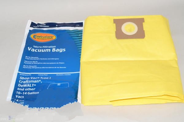 Paper Bags-Shop Vac - 10-14 Gallon - 2Pk
Micro Filtration For: shop vac