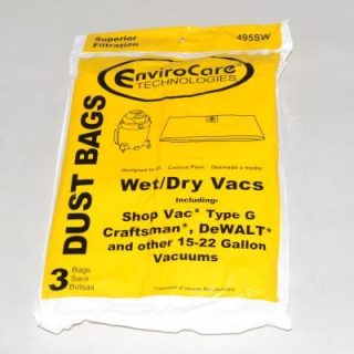 Paper Bags-Shop Vac 15-22 Gallon - 3Pk For: shop vac