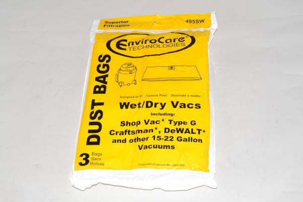 Paper Bags-Shop Vac 15-22 Gallon - 3Pk For: shop vac