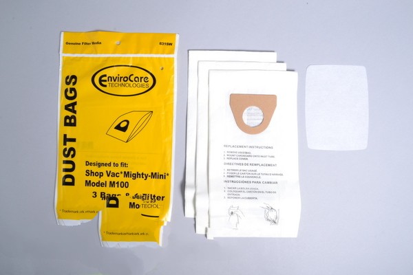 Paper Bags-Shop-Vac - 3Pk - Mighty-Mini For: shop vac