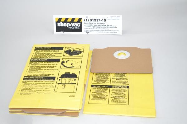 Paper Bags-Shop-Vac - Bp-20Ts - 5Pk - Backpack For: shop vac