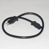 Pigtail-19 Inch Male/Female Black (Flex Tech) For: fit all, residential
