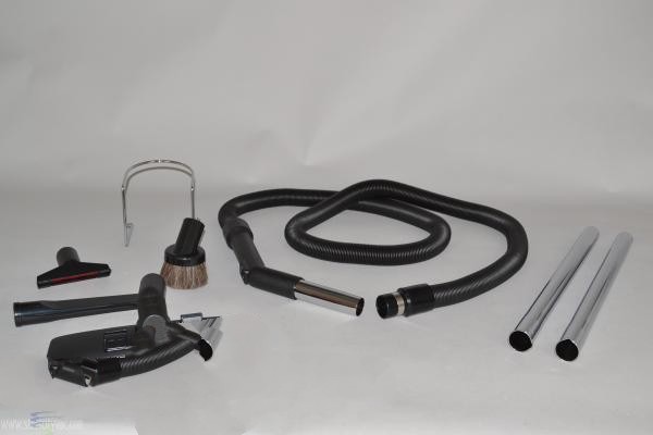 Zip Broom - W/6' To 30' Stretch Hose - Black For: fit all, central vac