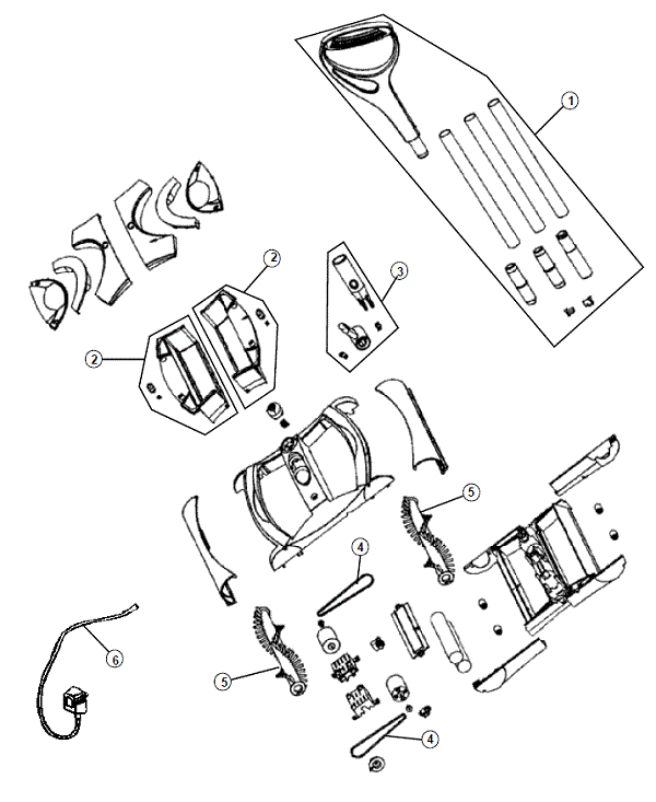 Dirt Devil 084400 exploded schematic diagram (page 1)