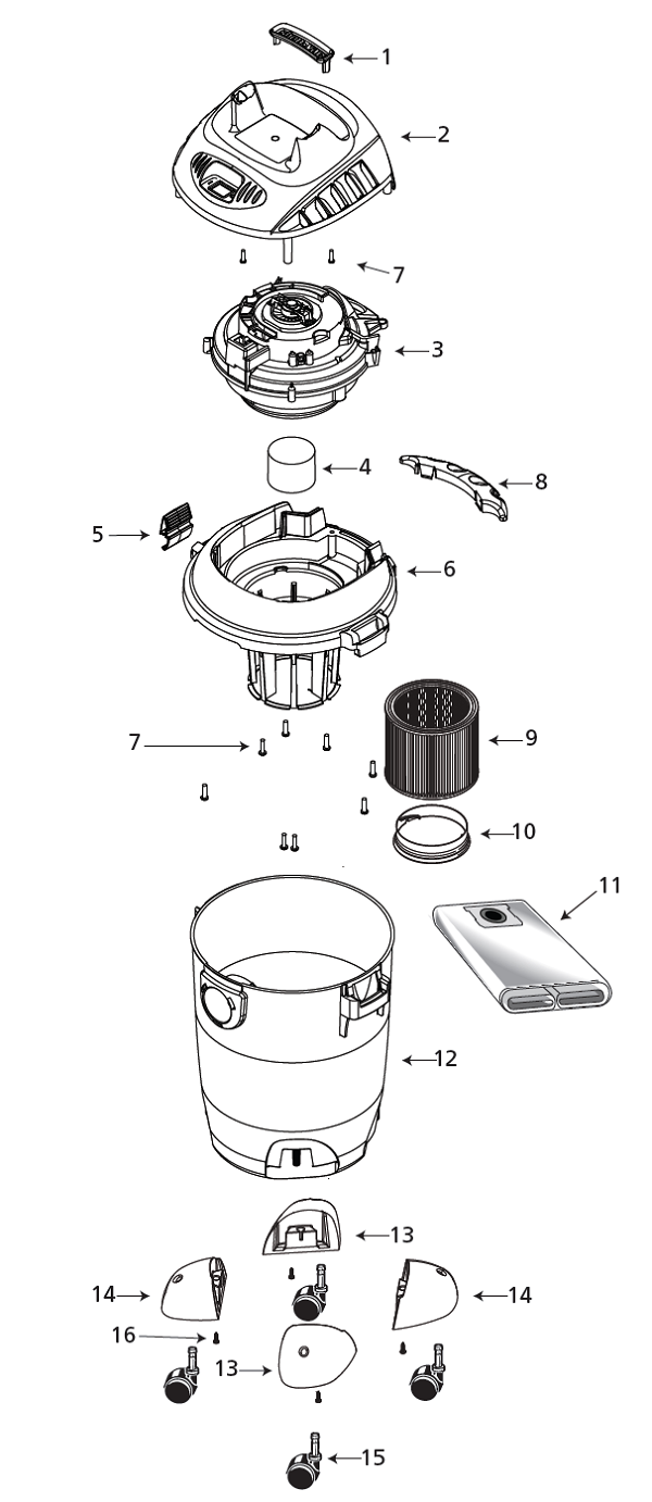 Shop-Vac 12B225A schematic page 1 preview