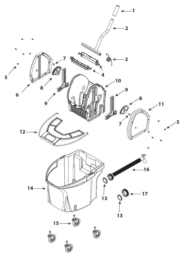 Shop-Vac 1560300 exploded schematic diagram (page 1)