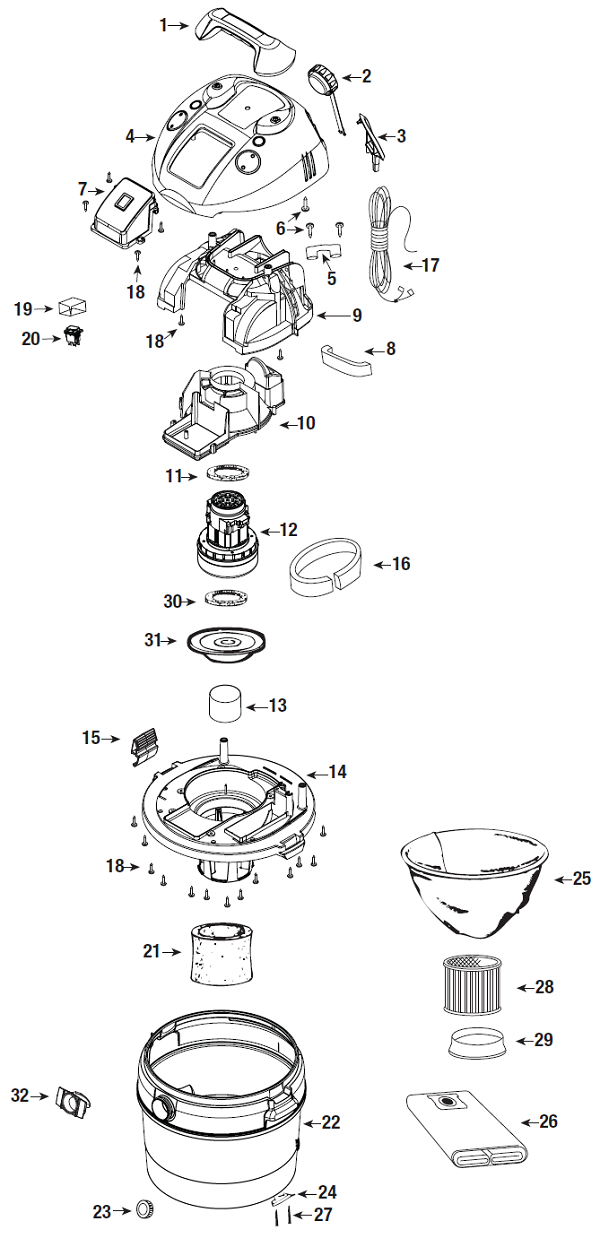 Shop-Vac 24L2S400 schematic page 1 preview