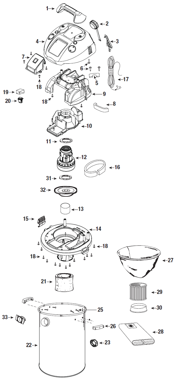 Shop-Vac 24M2S400 schematic page 1 preview