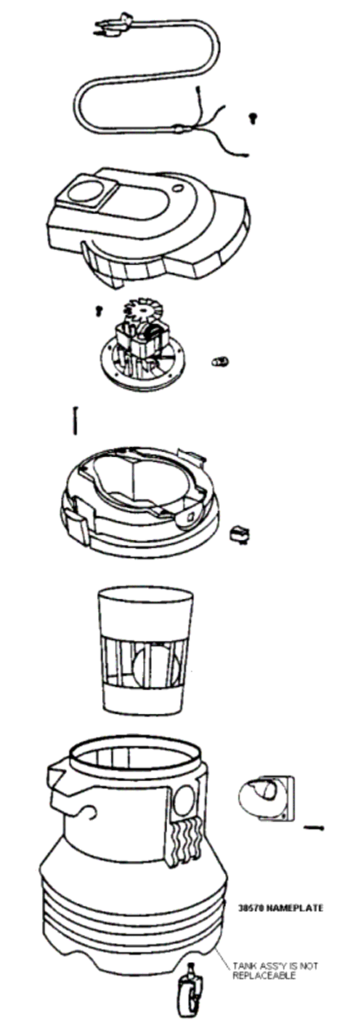 Eureka 2831A exploded schematic diagram (page 2)
