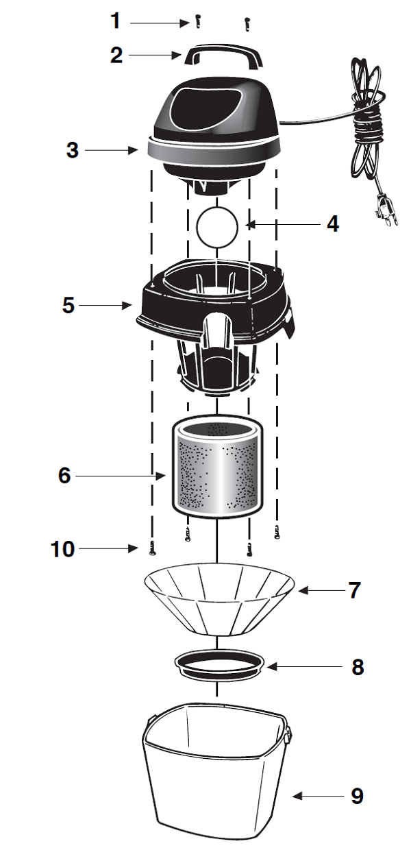 Shop-Vac 2E150 schematic page 1 preview