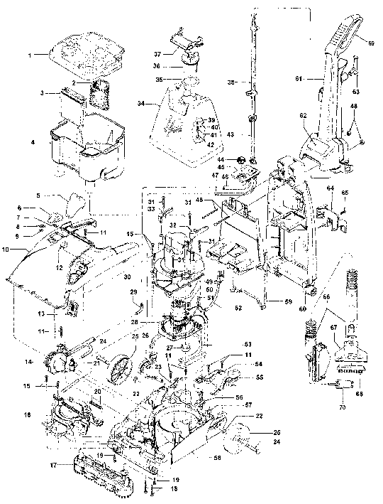 Schematic And Parts List For Hoover Model F5887 Vacuumsrus