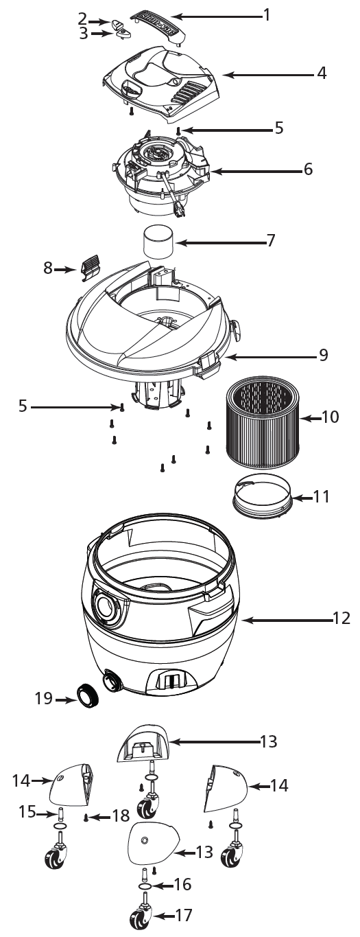 Shop-Vac 85L575 schematic page 1 preview