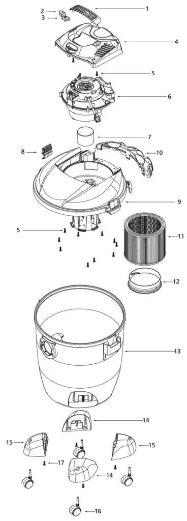 Shop-Vac 86L300 exploded schematic diagram (page 2)