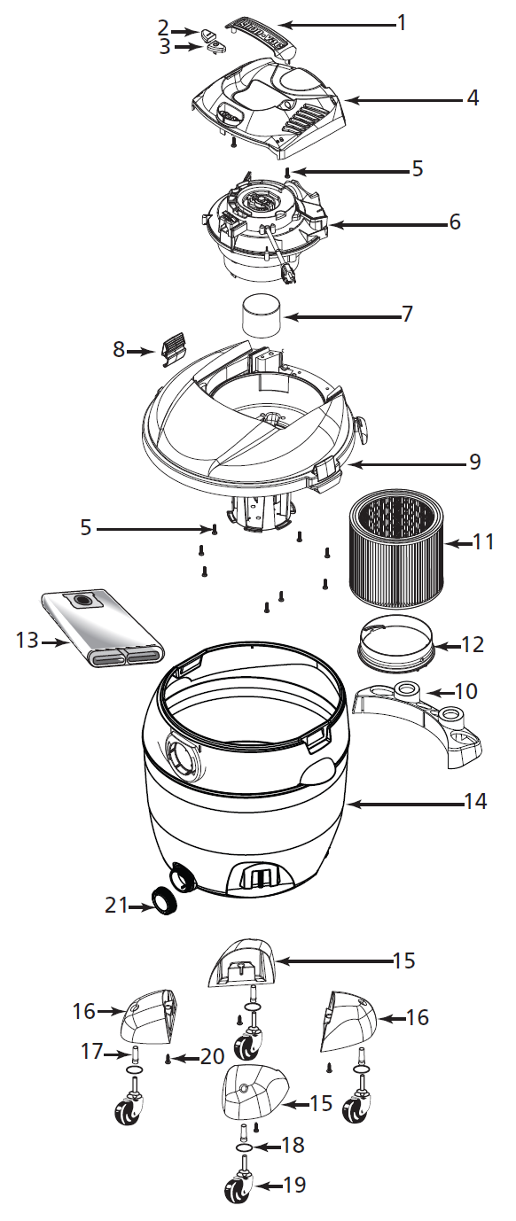 Shop-Vac 86L650C schematic page 1 preview