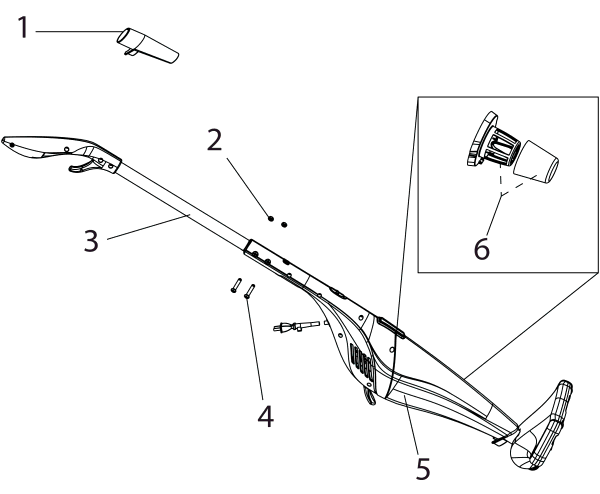 Eureka AS100B exploded schematic diagram (page 1)