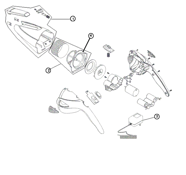 Dirt Devil BD10035E exploded schematic diagram (page 1)